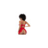 Nuisette rouge et string assorti 